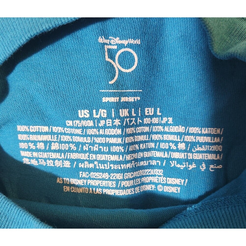 Walt Disney World 50th Anniversary Adult Large Blue Long Sleeve Spirit Jersey - Picture 7 of 9